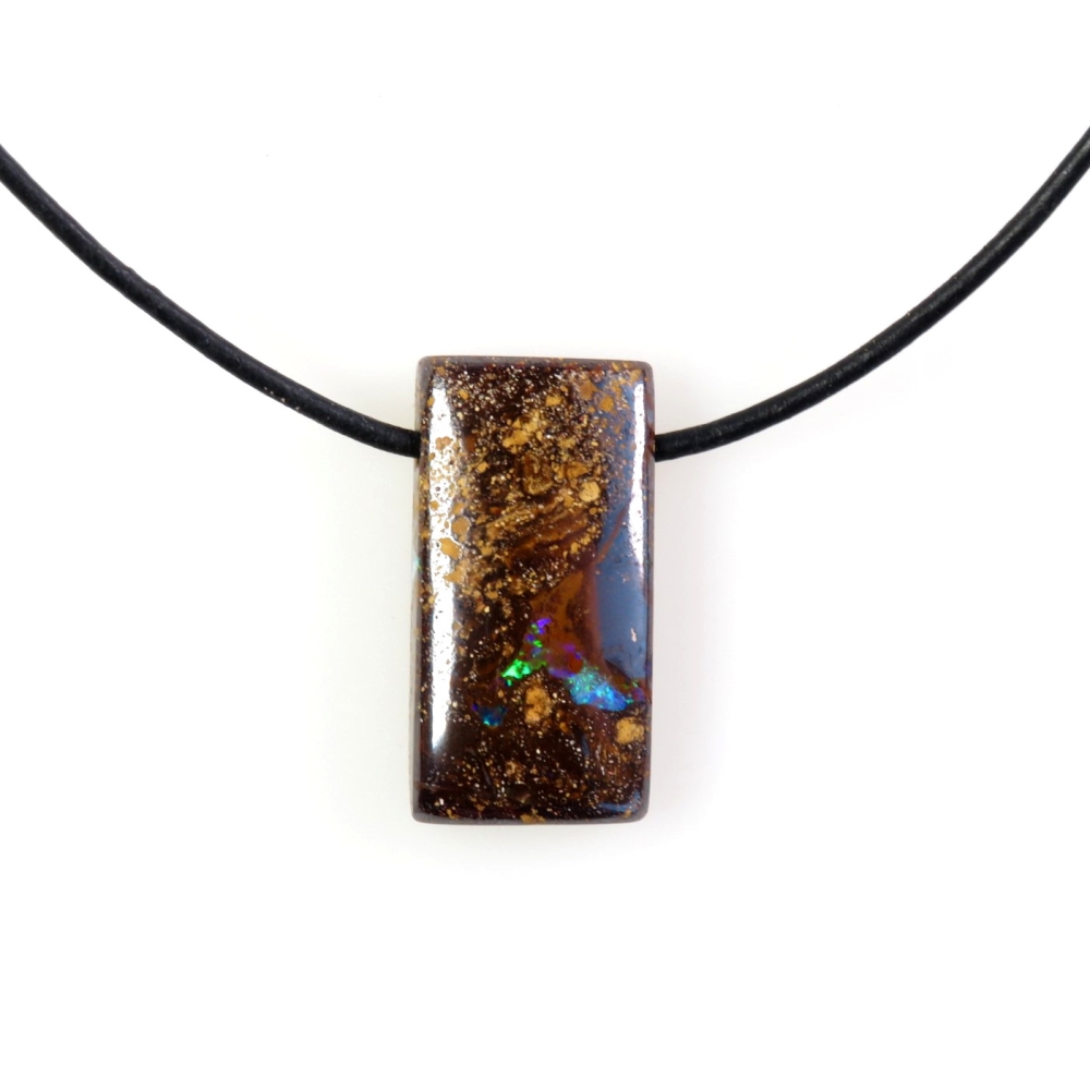 Boulder Opal gebohrt
